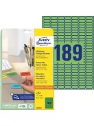 AVERY ZWECKFORM Etikett, univerzális, 25,4x10 mm, eltávolítható, kerekített sarkú, AVERY ZWECKFORM, 3780 etikett/csomag, zöld