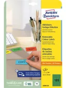 AVERY ZWECKFORM Etikett, univerzális, 25,4x10 mm, eltávolítható, kerekített sarkú, AVERY ZWECKFORM, 3780 etikett/csomag, zöld