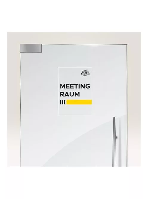 AVERY ZWECKFORM Etikett, 210x297 mm, poliészter, AVERY ZWECKFORM, átlátszó, 25 etikett/csomag