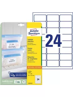   AVERY ZWECKFORM Etikett, 63,5x33,9 mm, fagyasztható, AVERY ZWECKFORM, 600 etikett/csomag