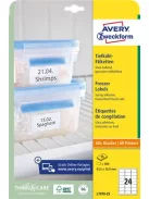 AVERY ZWECKFORM Etikett, 63,5x33,9 mm, fagyasztható, AVERY ZWECKFORM, 600 etikett/csomag