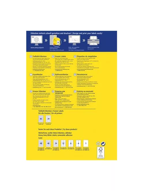 AVERY ZWECKFORM Etikett, 63,5x33,9 mm, fagyasztható, AVERY ZWECKFORM, 600 etikett/csomag