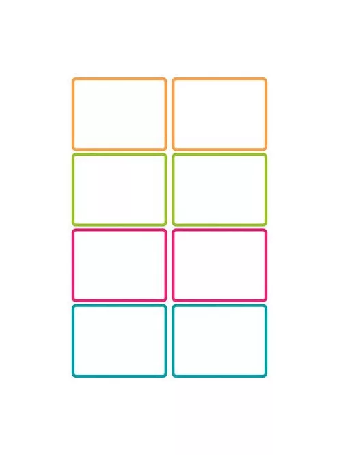 AVERY ZWECKFORM Címke, műanyag, iskolai, 46x33 mm, kézzel írható, AVERY ZWECKFORM, színes, 16 címke/csomag