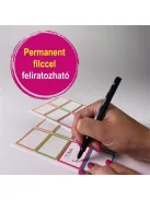 AVERY ZWECKFORM Címke, műanyag, iskolai, 46x33 mm, kézzel írható, AVERY ZWECKFORM, színes, 16 címke/csomag