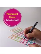 AVERY ZWECKFORM Címke, műanyag, iskolai, 31x15 mm, kézzel írható, AVERY ZWECKFORM, színes, 48 címke/csomag