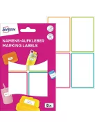 AVERY ZWECKFORM Címke, műanyag, iskolai, 68x46 mm, kézzel írható, AVERY ZWECKFORM, színes 8 címke/csomag