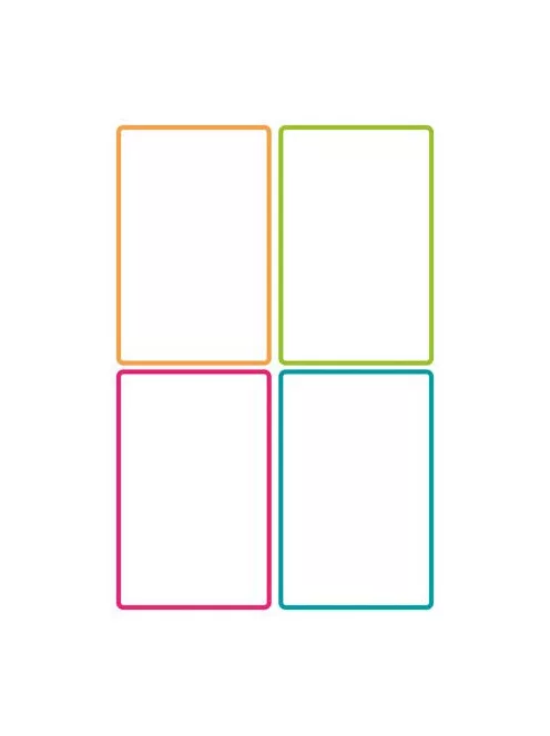 AVERY ZWECKFORM Címke, műanyag, iskolai, 68x46 mm, kézzel írható, AVERY ZWECKFORM, színes 8 címke/csomag