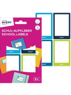   AVERY ZWECKFORM Füzetcímke, 68x46 mm, kézzel írható, AVERY ZWECKFORM, színes, 8 címke/csomag