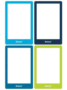   AVERY ZWECKFORM Füzetcímke, 68x46 mm, kézzel írható, AVERY ZWECKFORM, színes, 8 címke/csomag