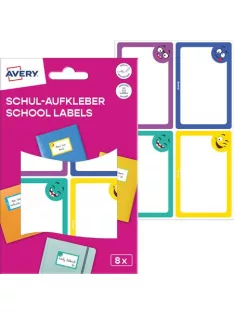   AVERY ZWECKFORM Füzetcímke, 68x46 mm, kézzel írható, AVERY ZWECKFORM, vicces, 8 címke/csomag