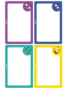   AVERY ZWECKFORM Füzetcímke, 68x46 mm, kézzel írható, AVERY ZWECKFORM, vicces, 8 címke/csomag