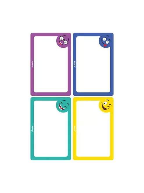 AVERY ZWECKFORM Füzetcímke, 68x46 mm, kézzel írható, AVERY ZWECKFORM, vicces, 8 címke/csomag