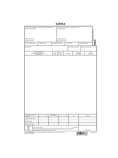   Pátria Nyomtatvány Számla egy számlaértékkel 5 lapos garn. A/4-es álló