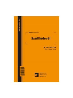   Pátria Nyomtatvány Szállítólevél 50x2 lapos tömb A/5 álló
