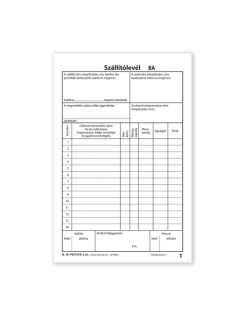   Pátria Nyomtatvány Szállítólevél 50x2 lapos tömb A/5 álló