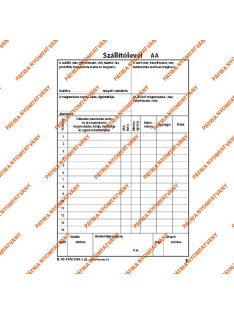   Pátria Nyomtatvány Szállítólevél 50x3 lapos tömb A/5 álló