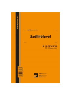   Pátria Nyomtatvány Szállítólevél 50x3 lapos tömb A/5 álló