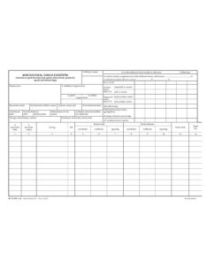   Pátria Nyomtatvány Beruházások tárgyi eszközök egyedi nyilvántartó lapja A/4 fekvő