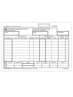   Pátria Nyomtatvány Készletkivételezési bizonylat 8 tételes 25x4 lapos tömb A/5 fekvő