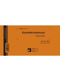   Pátria Nyomtatvány Készletkivételezési bizonylat 2 tételes 25x4 lapos tömb 203x102 mm