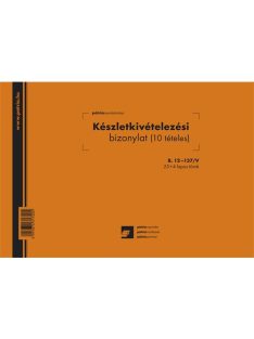   Pátria Nyomtatvány Készletkivételezési bizonylat 10 tételes 25x4 lapos tömb 245x170 mm