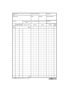 Pátria Nyomtatvány Raktári nyilvántartó lap 170x245 mm