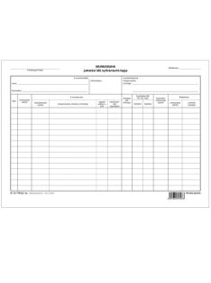   Pátria Nyomtatvány Munkaruha juttatási idő nyilvántartó lap A/4 fekvő