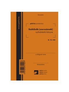   Pátria Nyomtatvány Eszközök (szerszámok) nyilvántartó könyve 4 lapos füzet