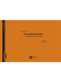   Pátria Nyomtatvány Elszámolásra kiadott összegek nyilvántartása 100 lapos tömb A/4 fekvő