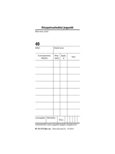  Pátria Nyomtatvány Készpénzeladási jegyzék 50x2 lapos tömb 70x140 mm