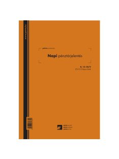   Pátria Nyomtatvány Napi pénztárjelentés 25x2+2 lapos tömb A/4 álló