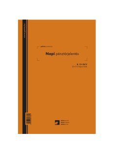   Pátria Nyomtatvány Napi pénztárjelentés 25x2+2 lapos tömb A/4 álló