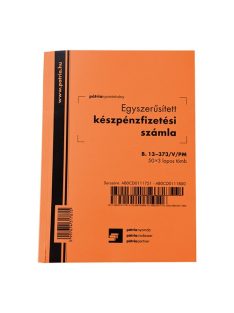  Pátria Nyomtatvány Készpénzfizetési számla 50x3 lapos tömb A/5 álló
