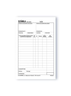 Pátria Nyomtatvány Számla 25x4 lapos tömb A/5 álló