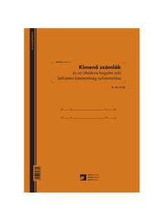   Pátria Nyomtatvány Kimenő számlák és az általános forgalmi adó befizetési kötelezettség nyilvántartó 50 lapos füzet 3 Áfás 240x340 mm