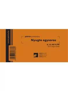 Pátria Nyomtatvány Nyugta (egysoros) 50x2 lapos tömb