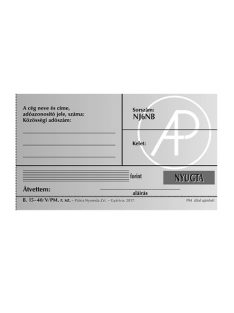 Pátria Nyomtatvány Nyugta (egysoros) 50x2 lapos tömb