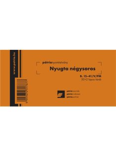 Pátria Nyomtatvány Nyugta (négysoros) 50x2 lapos tömb