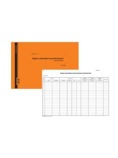   Pátria Nyomtatvány Szigorú számadású nyomtatványok nyilvántartása 25 lapos tömb A/4 fekvő