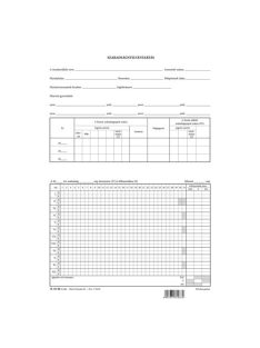   Pátria Nyomtatvány Szabadságnyilvántartás szabadlap A/4 álló