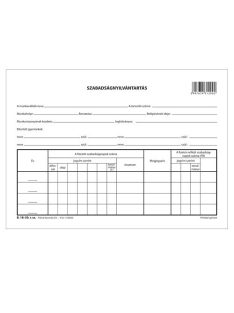 Pátria Nyomtatvány Szabadságnyilvántartás A/5 fekvő