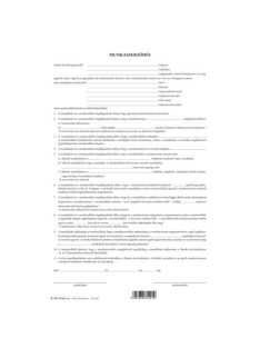   Pátria Nyomtatvány Munkaszerződés 3 lapos garn. A/4 álló