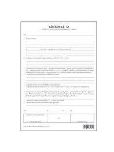   Pátria Nyomtatvány Tájékoztatás (munkaszerződéshez) 3 lapos garn. A/4 álló