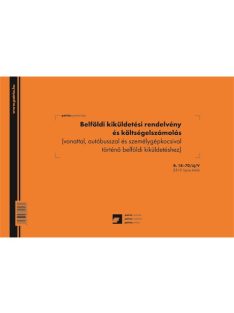   Pátria Nyomtatvány Belföldi kiküldetési rendelvény és költségelszámolás 25x2 lapos tömb A/4 fekvő