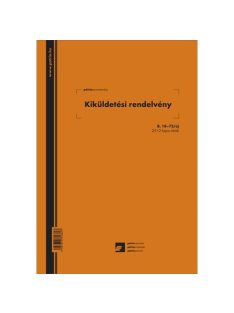  Pátria Nyomtatvány Kiküldetési rendelvény a hivatali, üzleti utazás költségtérítéshez 25x2 lapos tömb A/4 álló