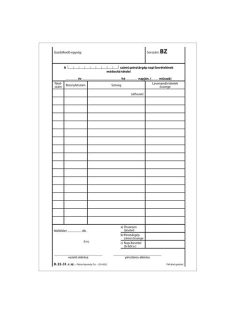   Pátria Nyomtatvány Pénztárgép napi bevételének módosító tételei 25x2 lapos tömb A/5 álló