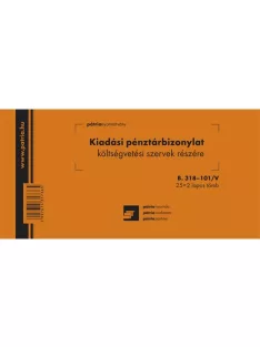   Pátria Nyomtatvány Kiadási pénztárbizonylat költségvetési 25x2 lapos tömb 203x102 mm