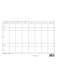 Pátria Nyomtatvány Heti étlap szabadlap A/4 fekvő