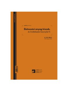   Pátria Nyomtatvány Élelmezési anyag kiszabási és kivételezési bizonylat II. 50x2 lapos tömb A/4 álló