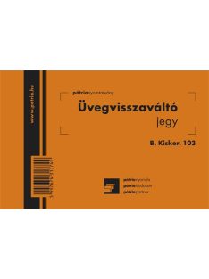   Pátria Nyomtatvány Üvegvisszaváltó jegy 100 lapos tömb 105x70 mm